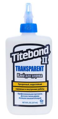 Клей TITEBOND II TRANSPARENT PREMIUM WOOD GLUE влагостойкий 237 мл 1123